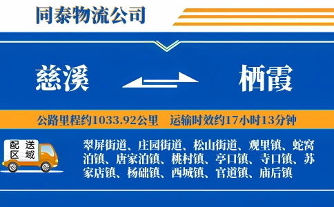 慈溪到栖霞物流公司