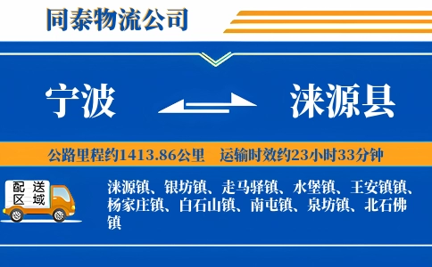 宁波到涞源县物流公司