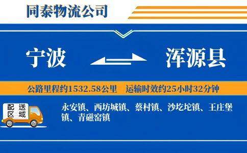 宁波到浑源县物流公司