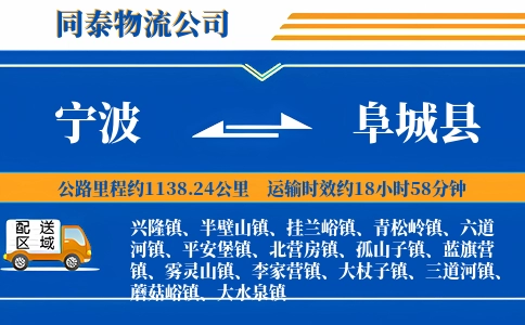 宁波到阜城县物流公司