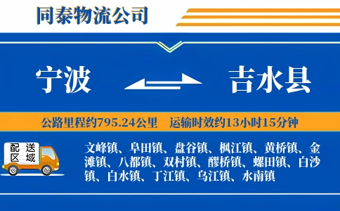宁波到吉水县物流公司