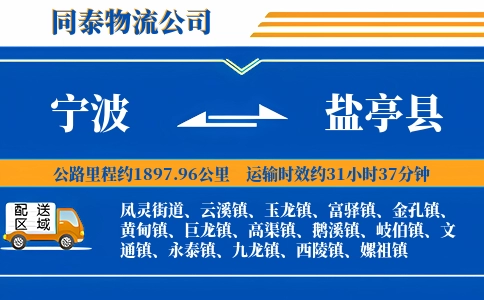 宁波到盐亭县物流公司