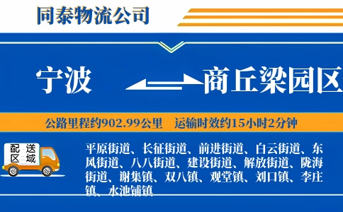 宁波到商丘梁园区物流公司