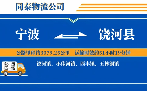 宁波到饶河县物流公司