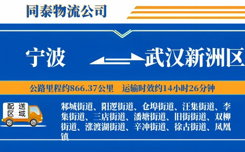 宁波到武汉新洲区物流公司