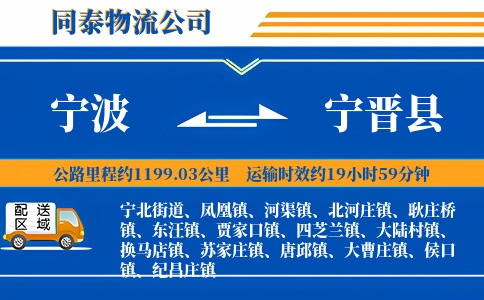 宁波到宁晋县物流公司