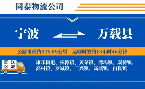 宁波到万载县物流公司