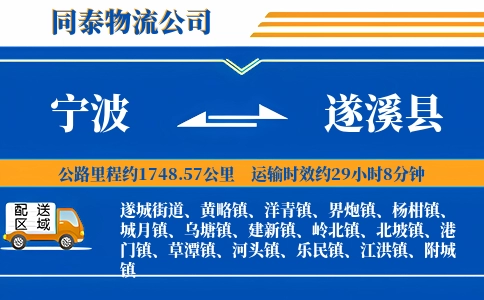 宁波到遂溪县物流公司