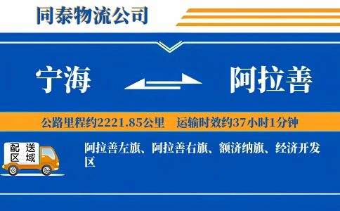 宁海到阿拉善物流公司