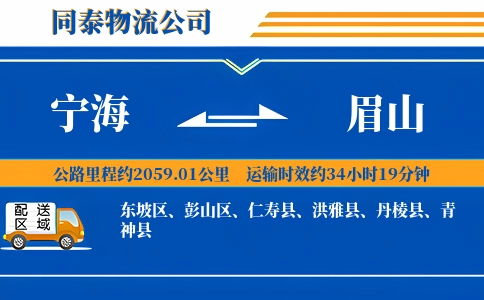 宁海到眉山物流公司