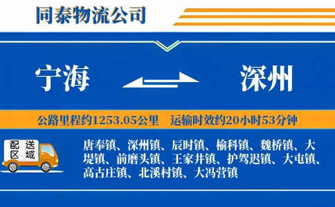 宁海到深州物流公司