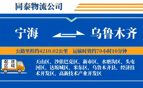 宁海到乌鲁木齐物流公司