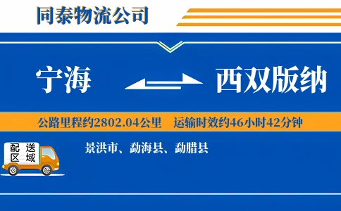 宁海到西双版纳物流公司